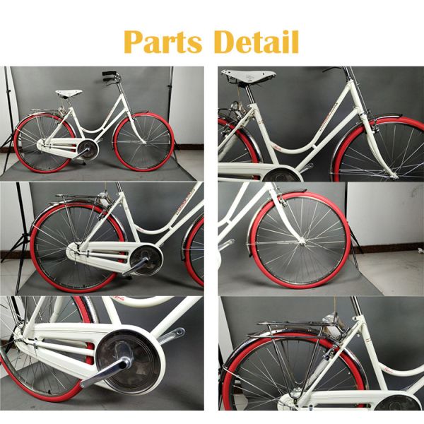 New brake colorful hi-ten steel 26/28 size old style bike retro city bike for man with LED light