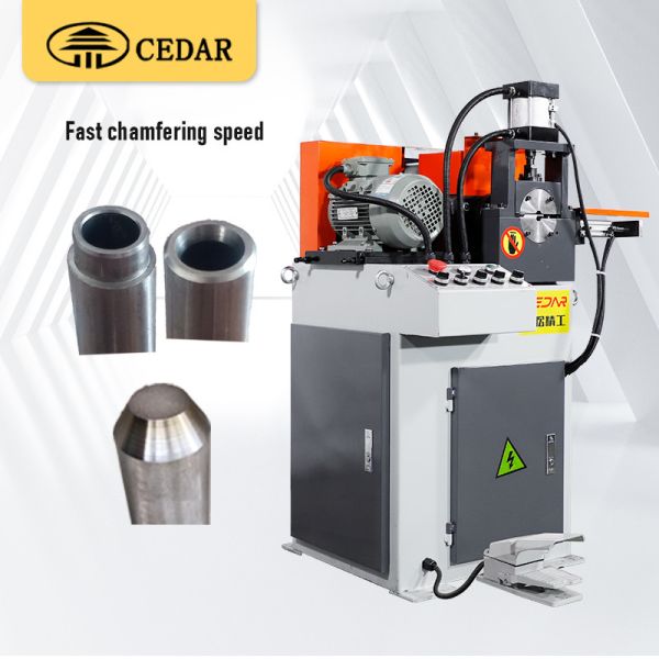 Cedar XS-80AC Pneumatic Single Head Chamfering Machine English Wheels for Efficient Metal Tubes and Bars Processing