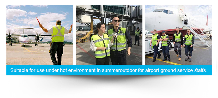 Юнисексный холодильный жилет для обслуживания аэропорта 100% полиэстерный материал