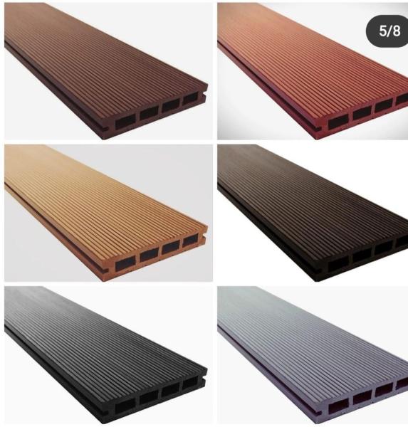 High capacity PVC WPC decking floor extrusion line with laminating film surface treatment with conic twin scerw extruders