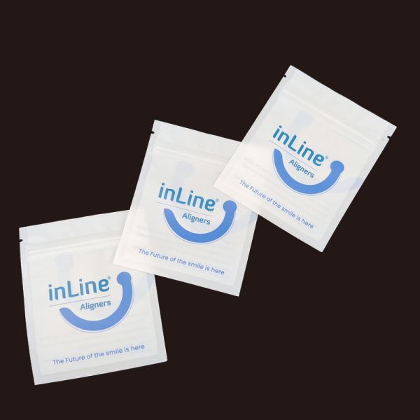 Matte Black Small Reusable Ziplock Packaging Bags For Clear Invisible Aligners Bag Orthodontic Remover Packing Bags