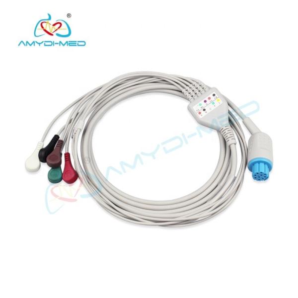Medical Materials NV-10J Ecg Cable 5 Lead With Datex AS/3 CS/3 S/5 Cardiocap
