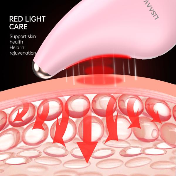 Silicone Red Light Therapy Face Massager Vibration Eye Face Massager