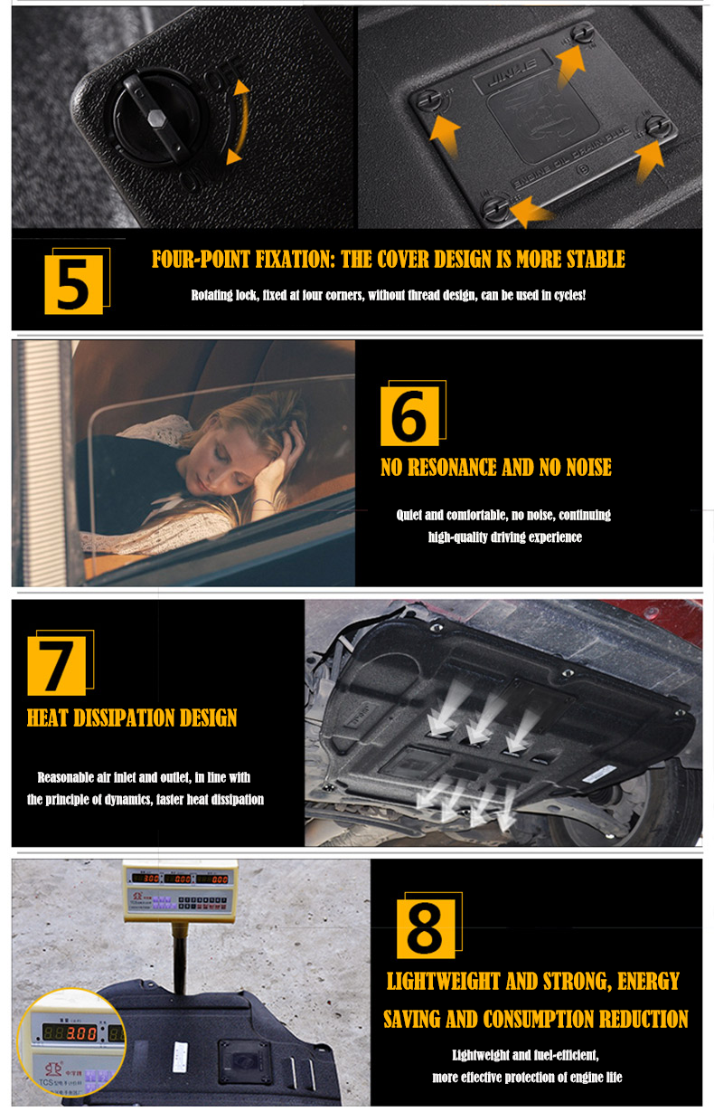 skid plate under front bumper guard Engine protector steel panel shield for Toyota