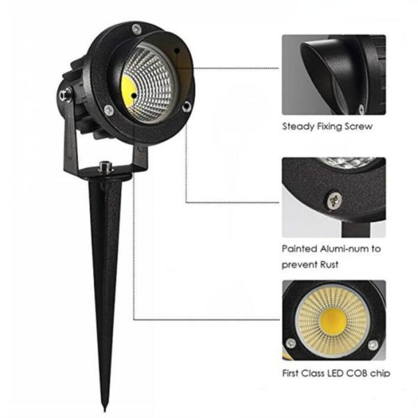 Pathway 5W Solar Powered LED Lights , Warm White Outdoor Landscape Lights