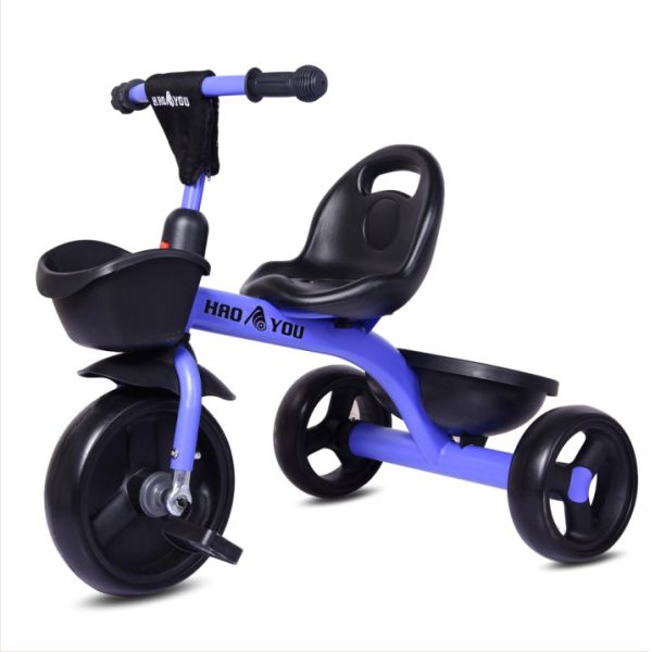 Доступный для детей трехколесный красный велосипед с стальными рулевыми и без подвески