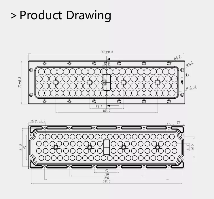 Оптически объектив СИД 252mm SMD 60 градусов для на открытом воздухе уличного света