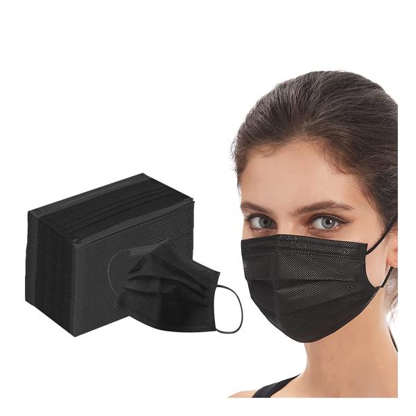 3 ply 4ply Medical Surgical Face mask Dental Black Face Mask TYPE IIR EN14683 Safety Non Woven fashionable disposable face mask