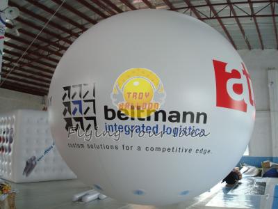 O hélio inflável branco da propaganda do diâmetro 4m balloons com material do PVC de 0.20mm para a promoção