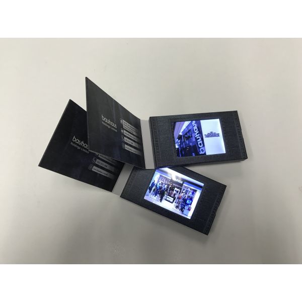 High Resolution Video Business Card IPS 2000mAh Li-Ion Battery Lcd Video Brochure Card