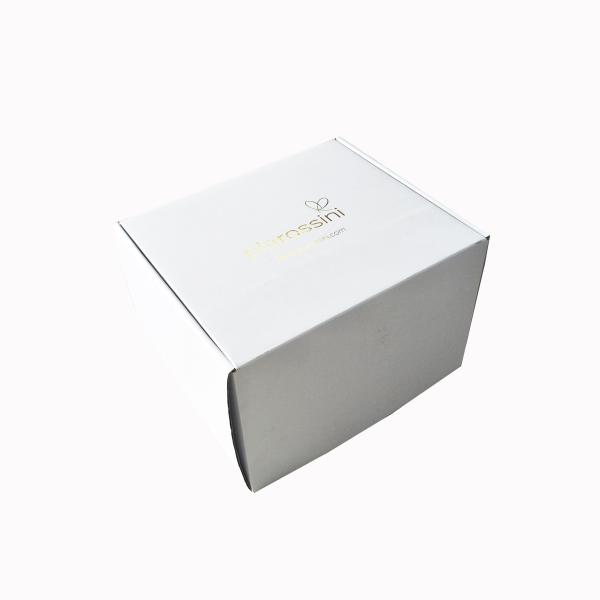Hot Foil Gold Logo Corrugated Shipping Boxes For Dress Packaging Zxc-007