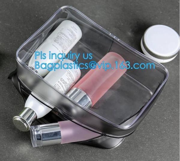 makeup pouch travel clear PVC toiletry bag, makeup PVC cosmetic bag with bubbles, Toiletry bag wholesale waterproof trav