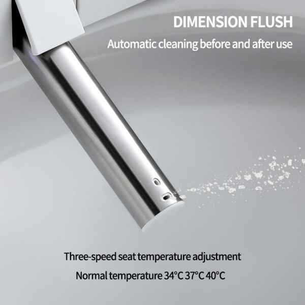 Floor Mounted Ceramic One Piece Intelligent Toilet Bowl Bathroom White Bidet