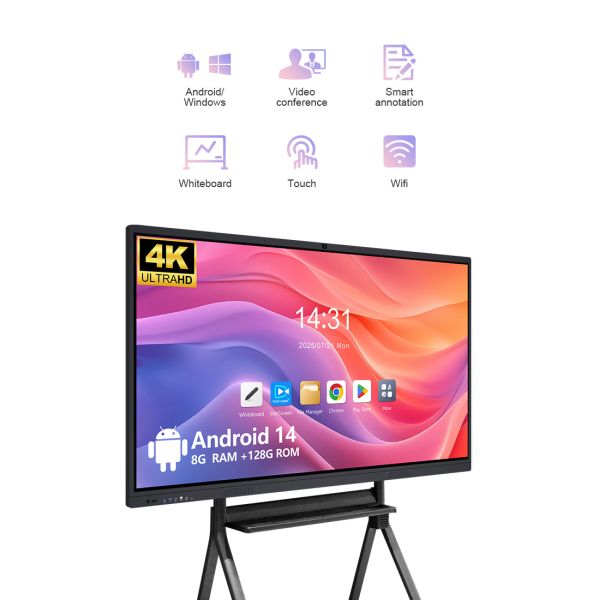 65/75/86/98/110 Inch Finger Multi Touch Screen Smart LCD Display Meeting Room Electronic Digital Interactive Smart White Board