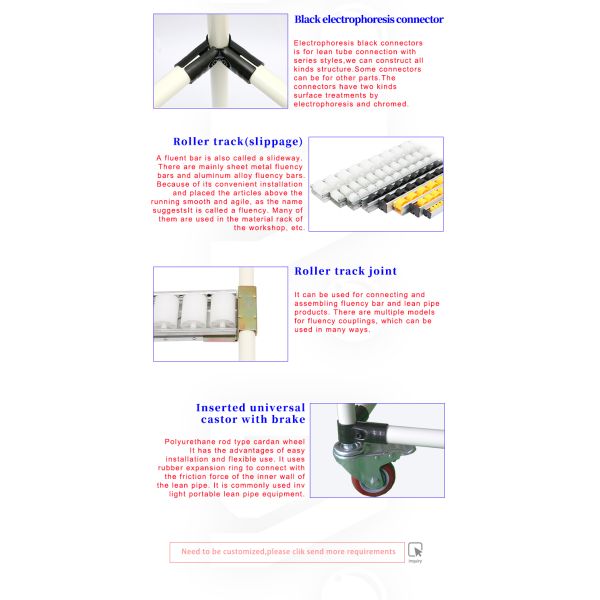 Модульная система Промышленная система трубных стеллажей Lean Pipe Racking System Полка