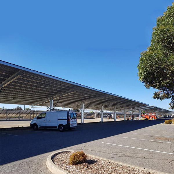 Energia renovável dos sistemas do racking do painel solar de sistemas solares do Carport do picovolt da vertente do carro