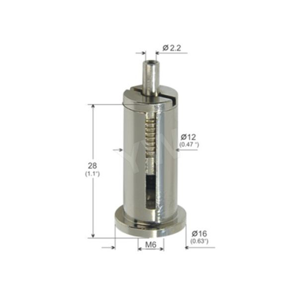 Two - Parts Lock Cable Grippers Brass Material Plated In Nickel