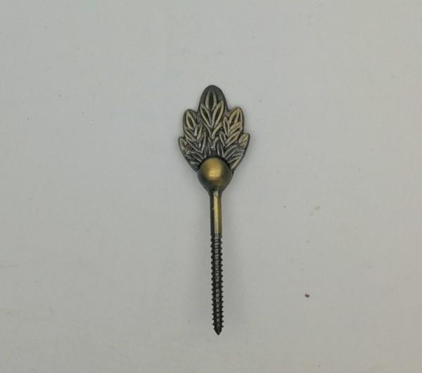Parafusos de caixão em forma de folha 2.6*9cm Tamanho Decoração funerária Certificação SGS ZS08