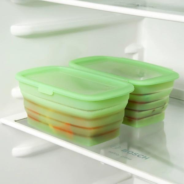 Pure Silicone Square Lunch Box – 100% Food-Grade, BPA-Free, Leakproof, Microwave And Freezer Safe Reusable Container For Meal Prep, Office Lunch, Kids’Snacks, Camping, And Eco-Friendly Food Storage 