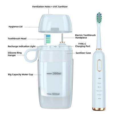 Portable Smart UV Sanitizer Electric Toothbrush Multifunctional For Adult