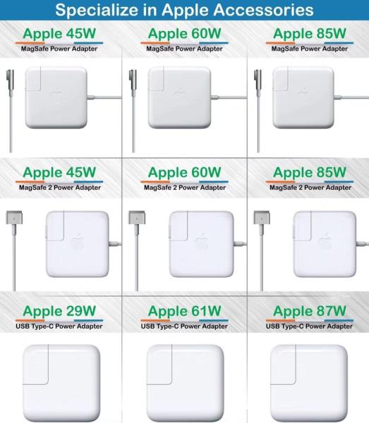 original Apple 87W USB-C Power Adapter, original adapter for Apple Macbook, USB-C 87W adapter