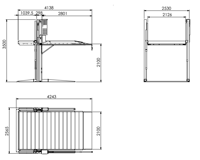 2 загрузка подъема 2.2kW 3200kg автостоянки столба гидравлическая