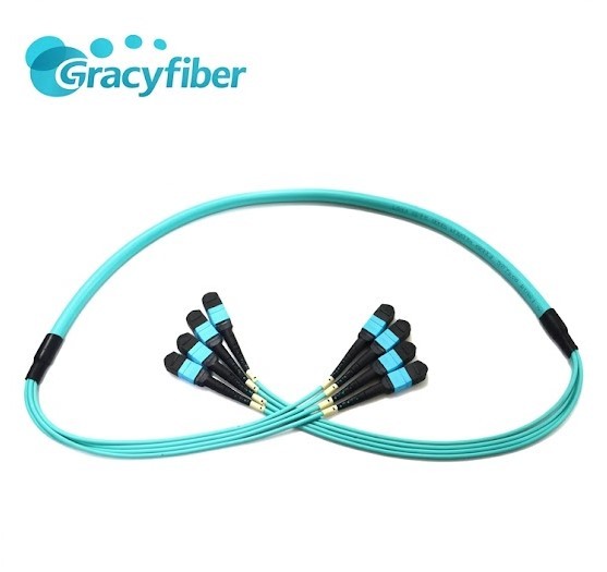 OEM High Density MPO/MTP Trunk Cable 12F-144F 40G 100G Elite Low IL 0.35dB Pre-terminated Fiber Assembly for Data Center