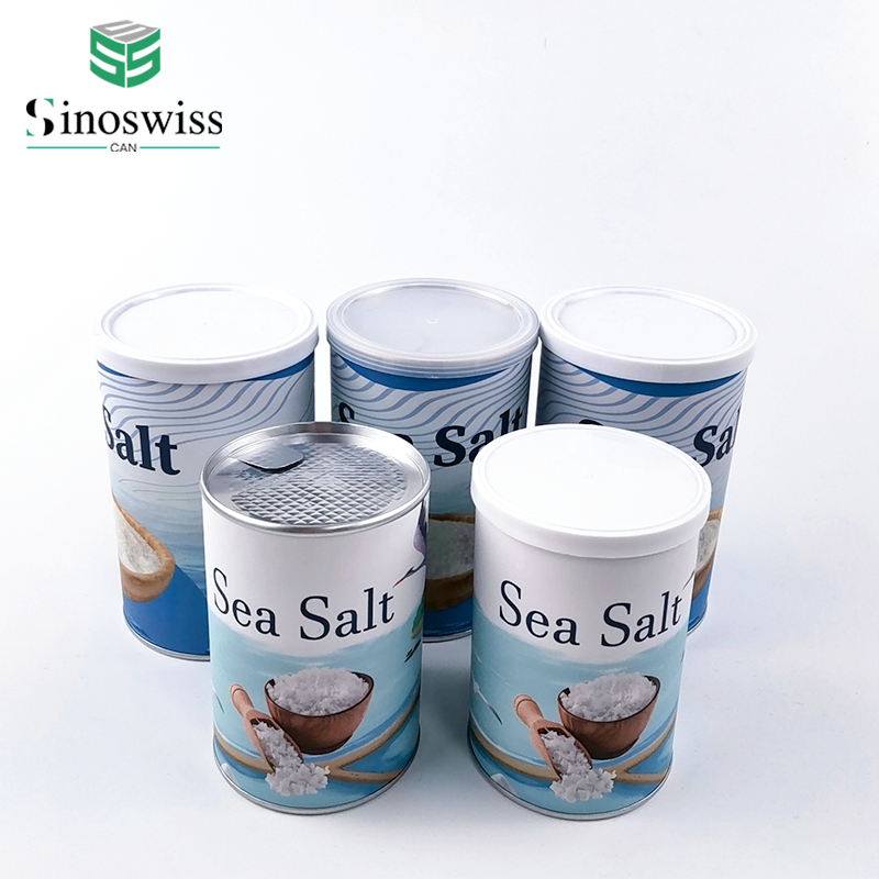 Custom Paper Tube Packaging Food Grade Airtight Lid Salt Spice Paper Packaging Can