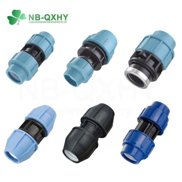 Black and Blue Polypropylene/PP Compression Elbow/Tee Pipe Fittings for Irrigation