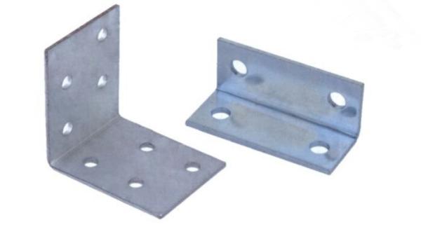Silver Color Metal Corner Brackets For Wood Customized Size / Color / Design