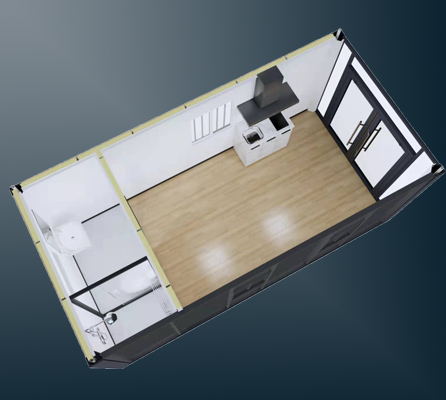 Стальные двери жилой контейнерный дом для крошечных домов и гостиная в складном доме