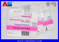 Boîte d'emballage pharmaceutique métallique imprimée en bleu pour ampoules et ampoules de 1 ml