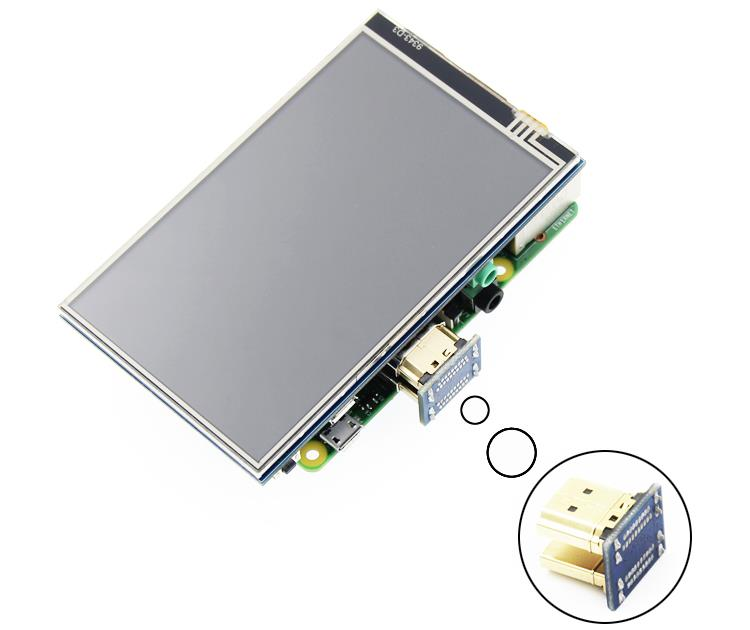 4 Inch Raspberry Pi Zero Touch Screen LCD Display 800*480 HDMI Port RTP Touch Panel
