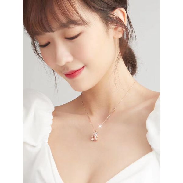 Top quality Stainless Steel Bear Pendant Necklace Personalized Necklace Jewelry Women Gifts
