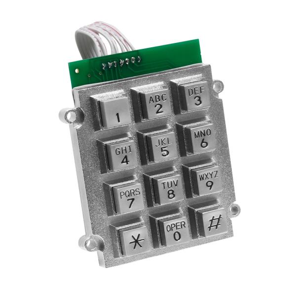 A resistência de corrosão impermeável do teclado numérico do telefone da porta do metal inclui o conector de Pin 7
