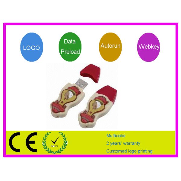 Plastic promotional swivel 2G  512M  128M 64M Cartoon USB Flash Drive AT-072