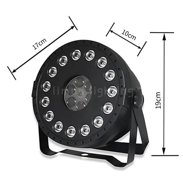 2019 Hot 15 pcs RGB 3in1 Tricolor Wash LED Pattern Flat Par Light with Wireless IR Control