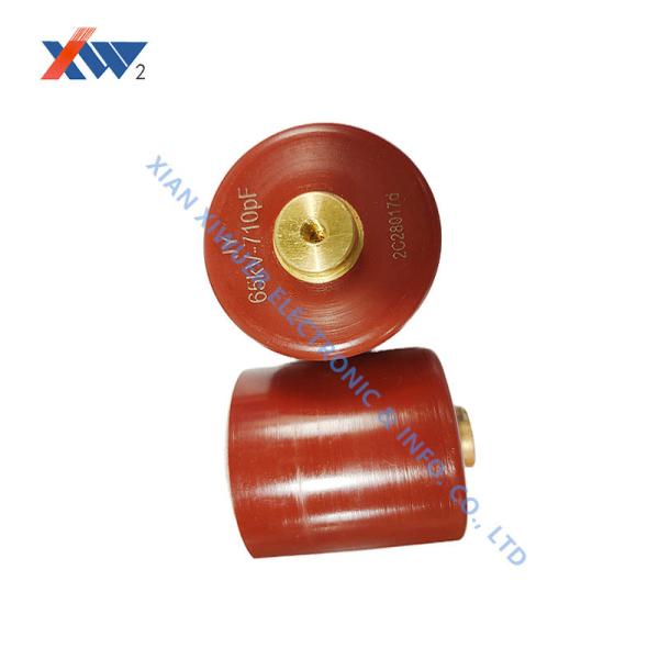 Tipo cerâmico encapsulado capacitor do puxador do capacitor da alta tensão dos discos de 65KV 710pF 22nF
