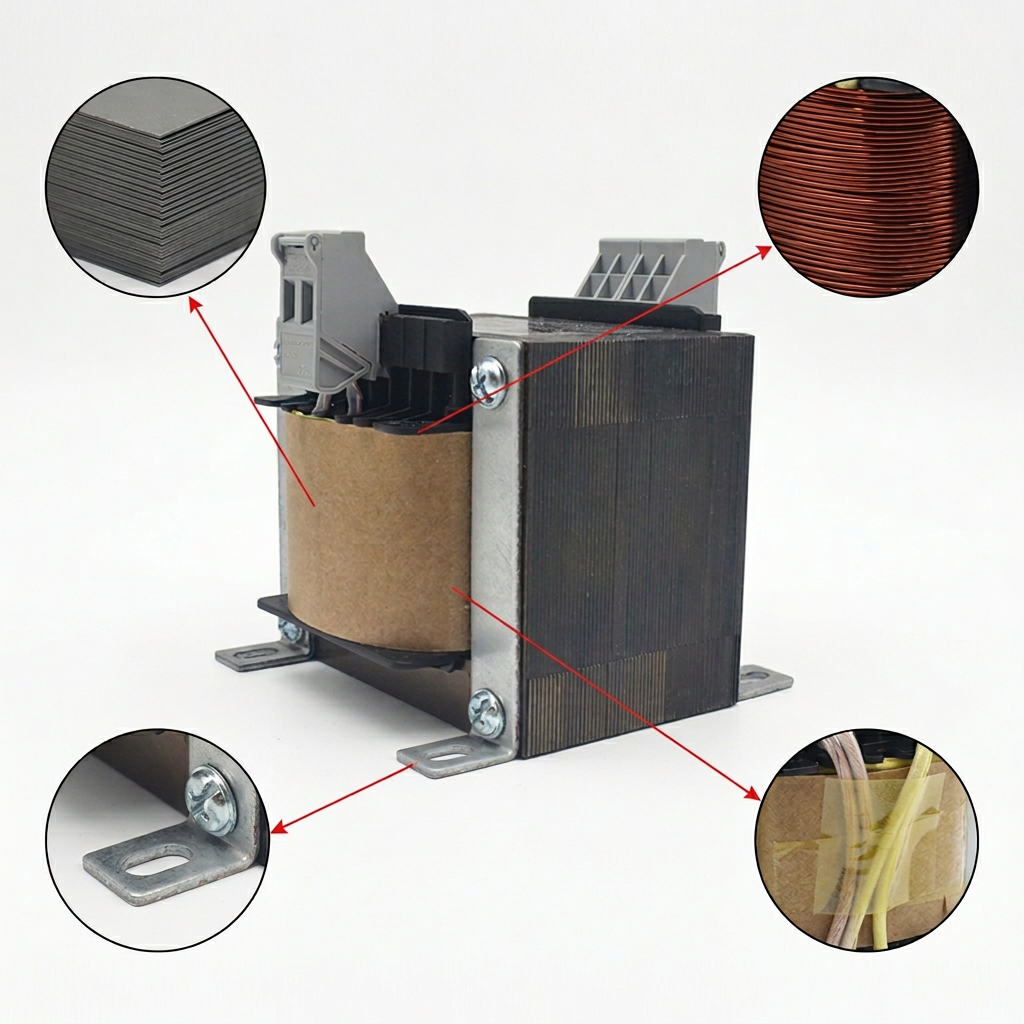 Industrial Controls 200VA Transformer EI96 480V to 24V 60Hz Isolation