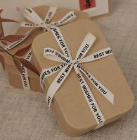 Creative Kraft Paper Gift Boxes With Ribbon Wedding Favors Cookies Party Packaging Eco Friendly
