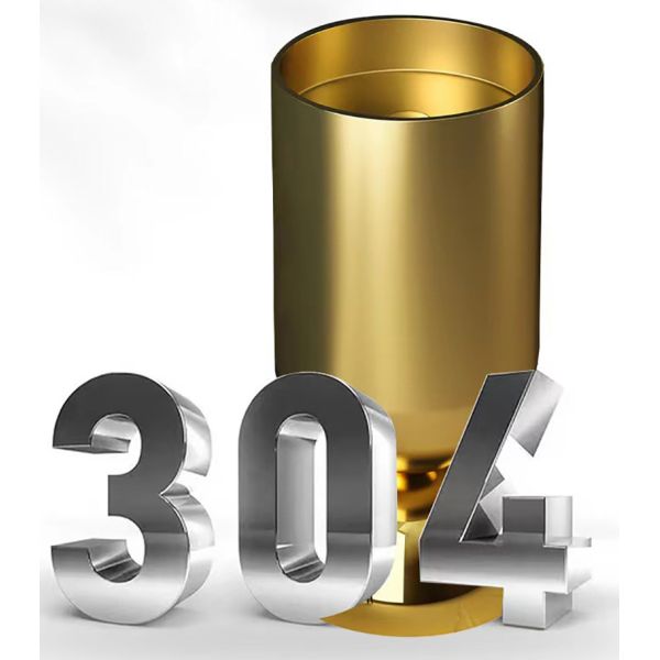 High Arc Free Standing Stainless Steel Pedestal Sink With PVD Nano Tech Coating