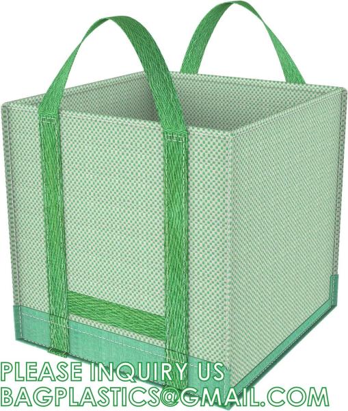 Heavy Duty Home and Yard Waste Bag 48-Gallon Woven Polypropylene, Reusable Lawn and Leaf Garden Bag with Reinforced