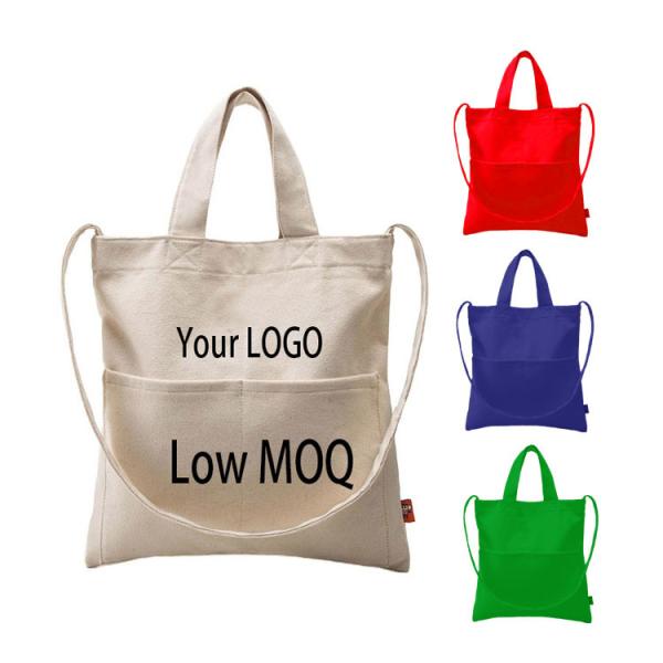 Lona impressa meninas personalizada vendas por atacado Tote Shopping Bag do algodão do teste padrão de Logo Large Capacity Durable Reusable