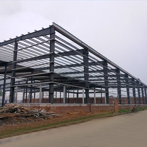 Large Span Galvanized Fireproof Prefabricated Portal Frame Light Steel Structural Storage Shed Hangar Warehouse Building