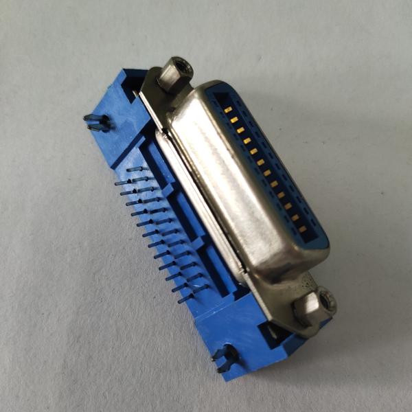 O conector fêmea do anjo do direito do PWB de 14 Pin Centronic com parafusos de Jack e a placa travam