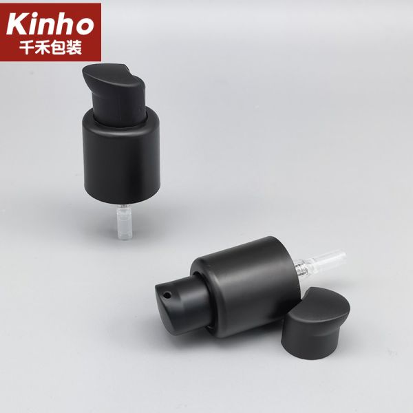 0.4cc Black Matt 20/410 Plastic Cream Pump For Serum Water Essence Foundation