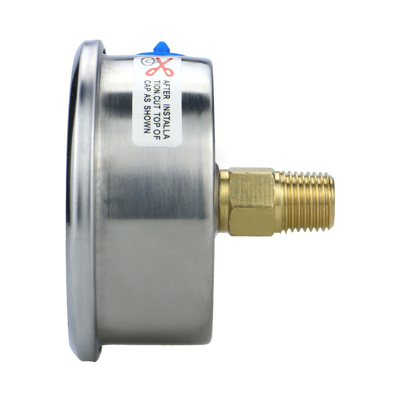Highly Accurate 2.5% Pressure Gauge with Axial Back Connection and Oil Filled Design