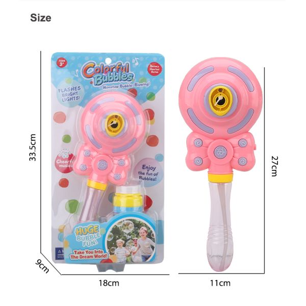 Пузырь формы леденца на палочке распыляет подарок игрушки 11*27cm для дня рождения детей