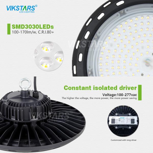 50w UFO High Bay Light For Warehouse 150lm/W 3000 4000 5000k Ip65 Waterproof