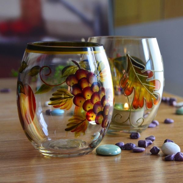 Яйцо сформировало держатели для свечи цилиндра красивого цвета стеклянные, стеклянные Votive держатели для свечи